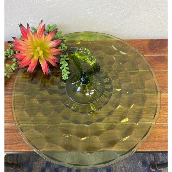 VTG Avocado Green Cubist Colony Whitehall Platter - Picture 3 of 3